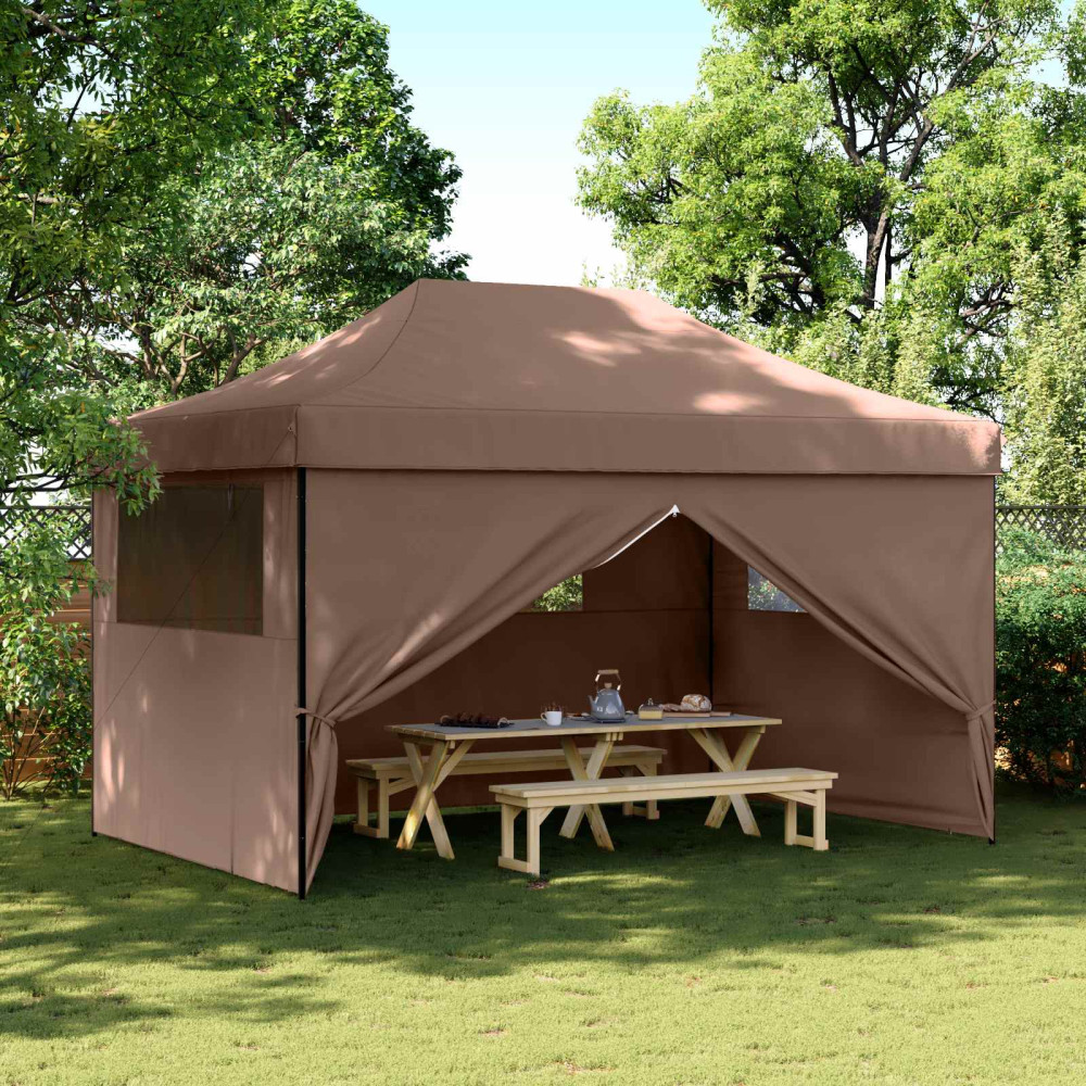 Produktbild för Partytält Brun 292 x 440 x 315 cm Oxford Tyg