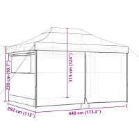Produktbild för Partytält Brun 292 x 440 x 315 cm Oxford Tyg