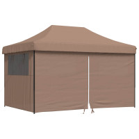 Produktbild för Partytält Brun 292 x 440 x 315 cm Oxford Tyg