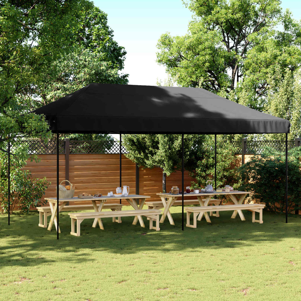 Produktbild för Partytält Svart 292 x 580 x 315 cm Oxford Tyg