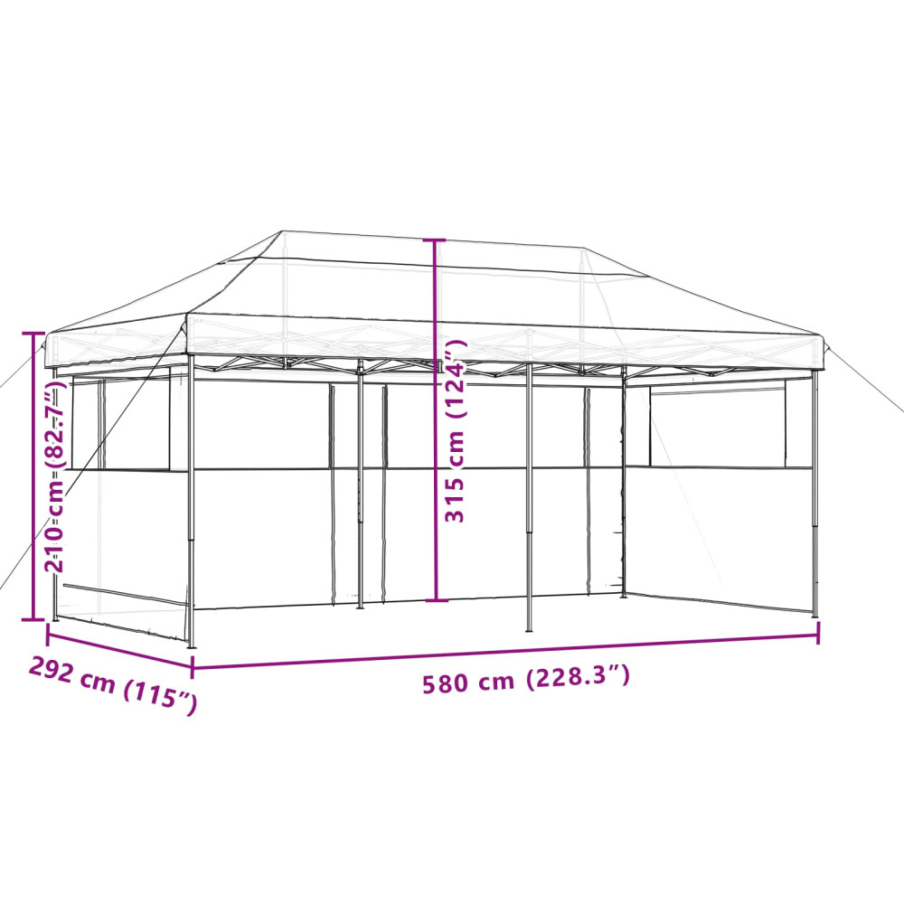 Produktbild för Partytält Beige 292 x 580 x 315 cm Oxford Tyg