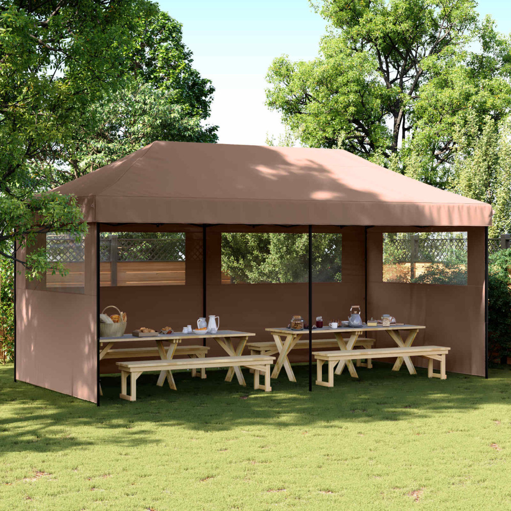 Produktbild för Partytält Brun 292 x 580 x 315 cm Oxford Tyg