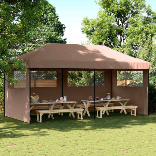 vidaXL Partytält Brun 292 x 580 x 315 cm Oxford Tyg