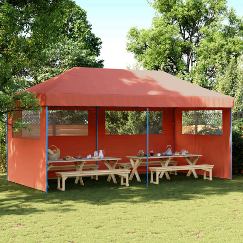 vidaXL Partytält Terracotta 292 x 580 x 315 cm Oxford Tyg