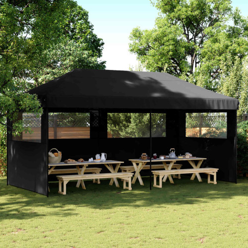 vidaXL Partytält Svart 292 x 580 x 315 cm Oxford Tyg