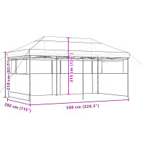 Produktbild för Partytält Svart 292 x 580 x 315 cm Oxford Tyg