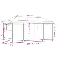 Produktbild för Partytält Vinröd 292 x 580 x 315 cm Oxford Tyg