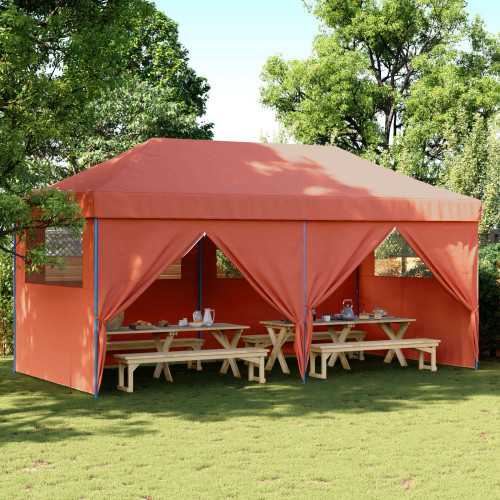 vidaXL Partytält Terracotta 292 x 580 x 315 cm Oxford Tyg