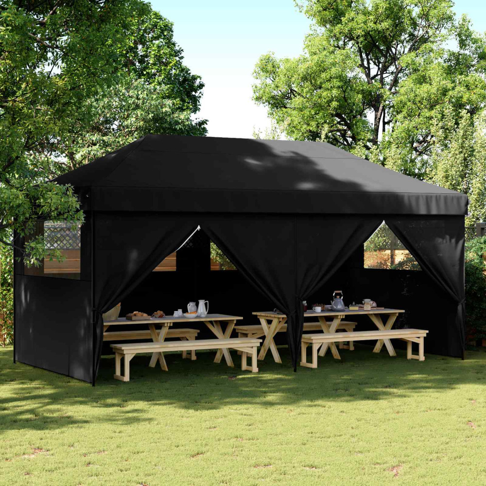 Produktbild för Partytält Svart 292 x 580 x 315 cm Oxford Tyg