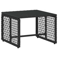 Produktbild för Utemöbelset med kudde 5 pcs Svart och turkos