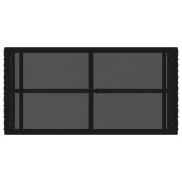 Produktbild för Utomhusbord Svart 80 x 40 x 40 cm PE Rattan och Glas