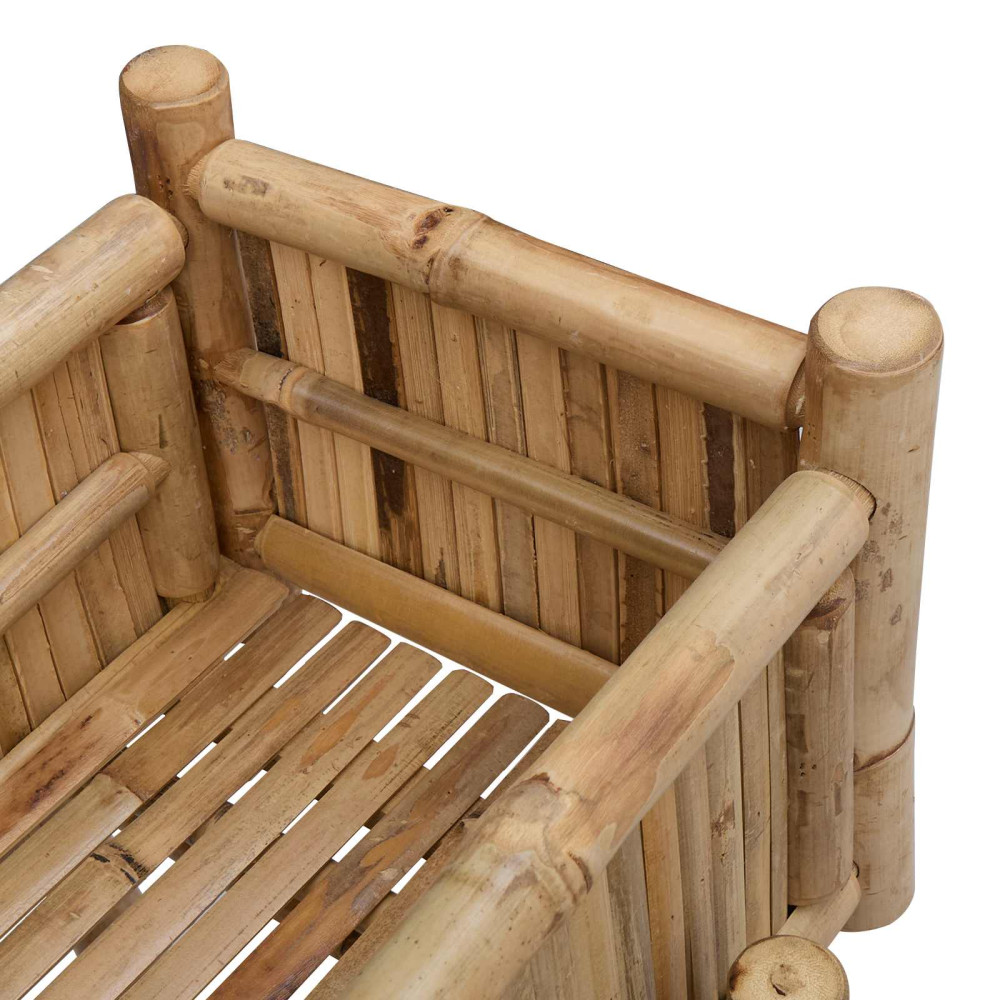 Produktbild för Trädgårdsplanta med hållare Naturfärg 50 x 38 x 114 cm Bambus