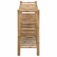 Produktbild för Skoställ med hylla med lagring Naturfärg 68 x 28 x 63 cm Bambus