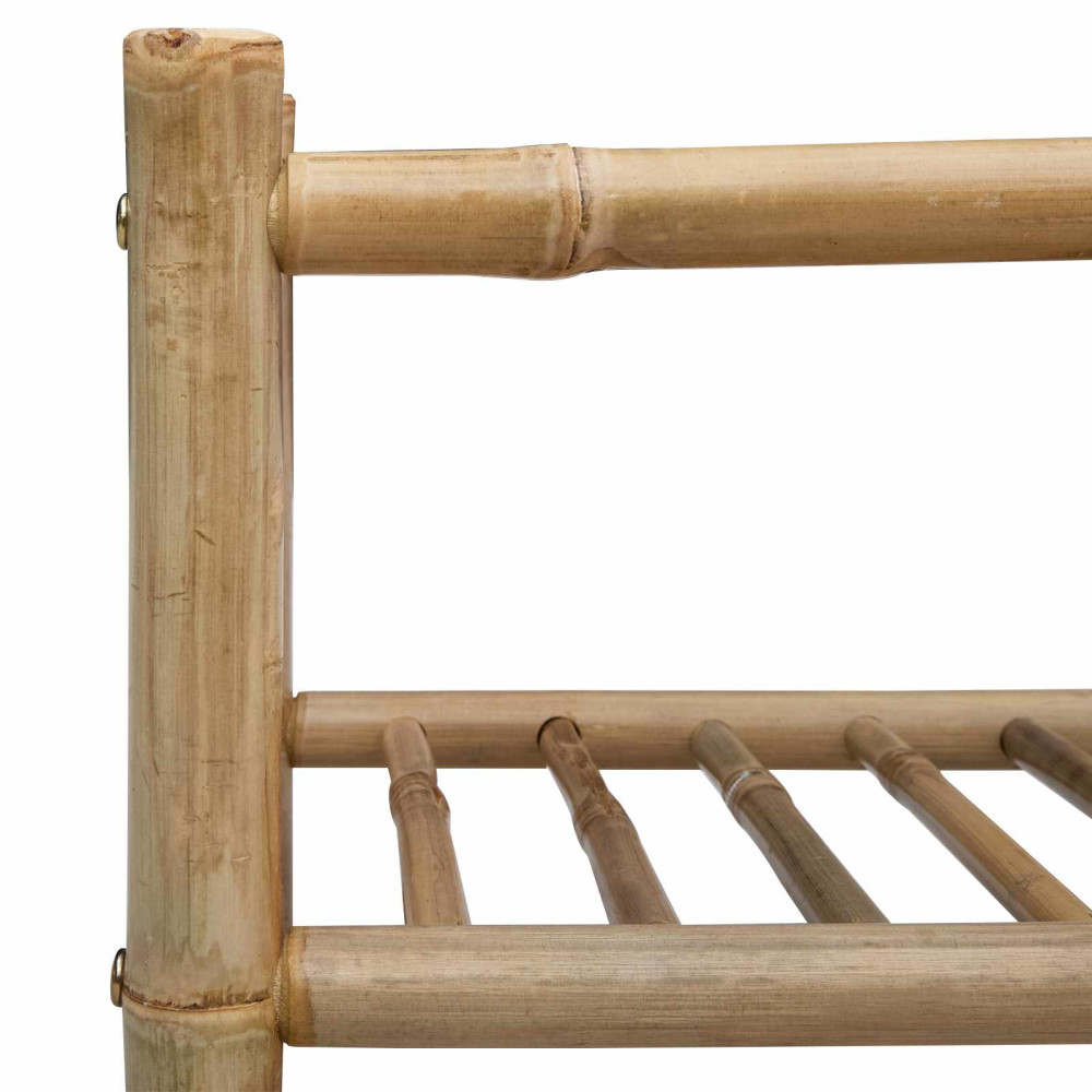 Produktbild för Skoställ med hylla med lagring Naturfärg 68 x 28 x 96 cm Bambus