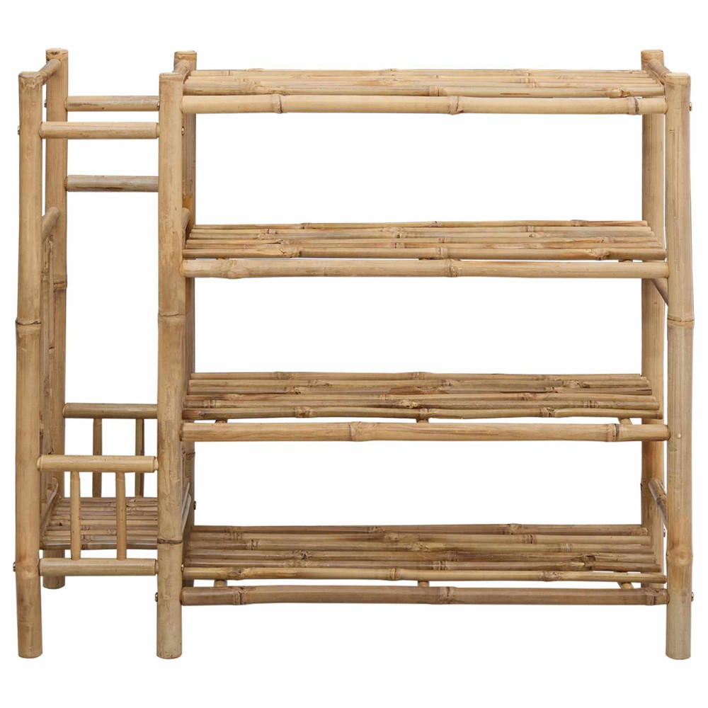 Produktbild för Skoställ med hylla med lagring Naturfärg 88 x 27 x 80 cm Bambus
