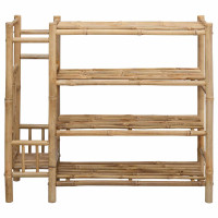 Produktbild för Skoställ med hylla med lagring Naturfärg 88 x 27 x 80 cm Bambus