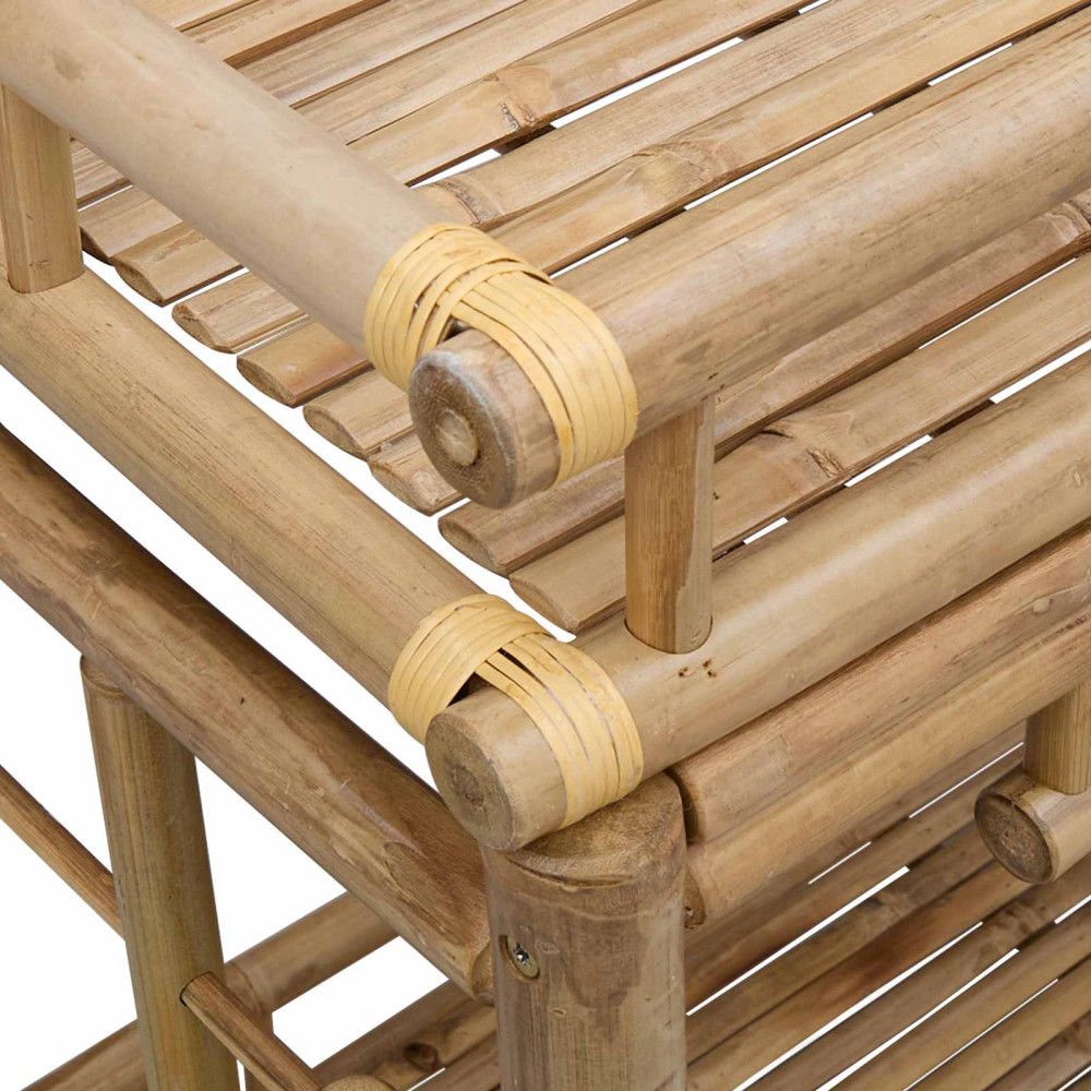 Produktbild för Vinvagn med hjul Naturfärg 85 x 50 x 93 cm Bambus