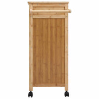 Produktbild för Köksvagn med hjul Naturfärg 90,5 x 36 x 86,5 cm Bambus