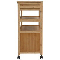 Produktbild för Köksvagn med hjul Naturfärg 59,5 x 36 x 82 cm Bambus