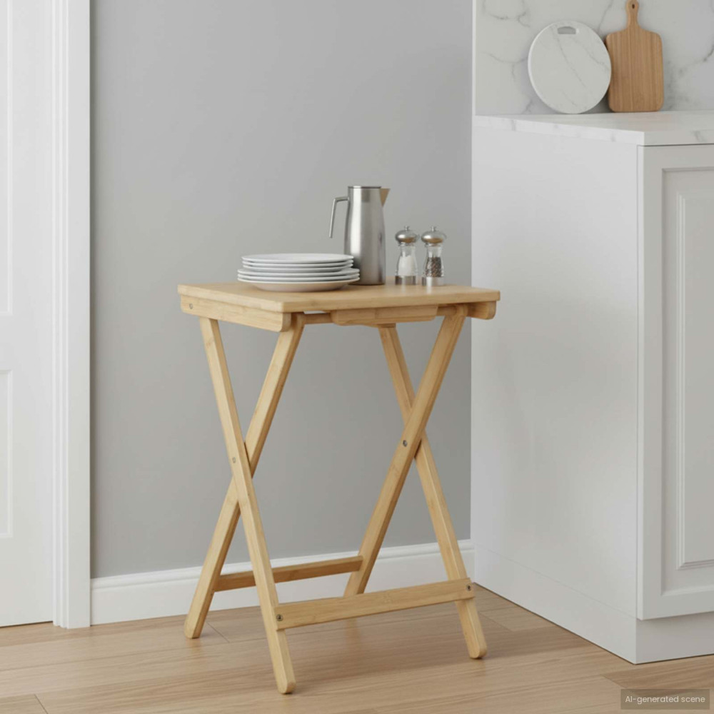 Produktbild för Köksbord Naturfärg 40 x 30 x 53,5 cm Bambus