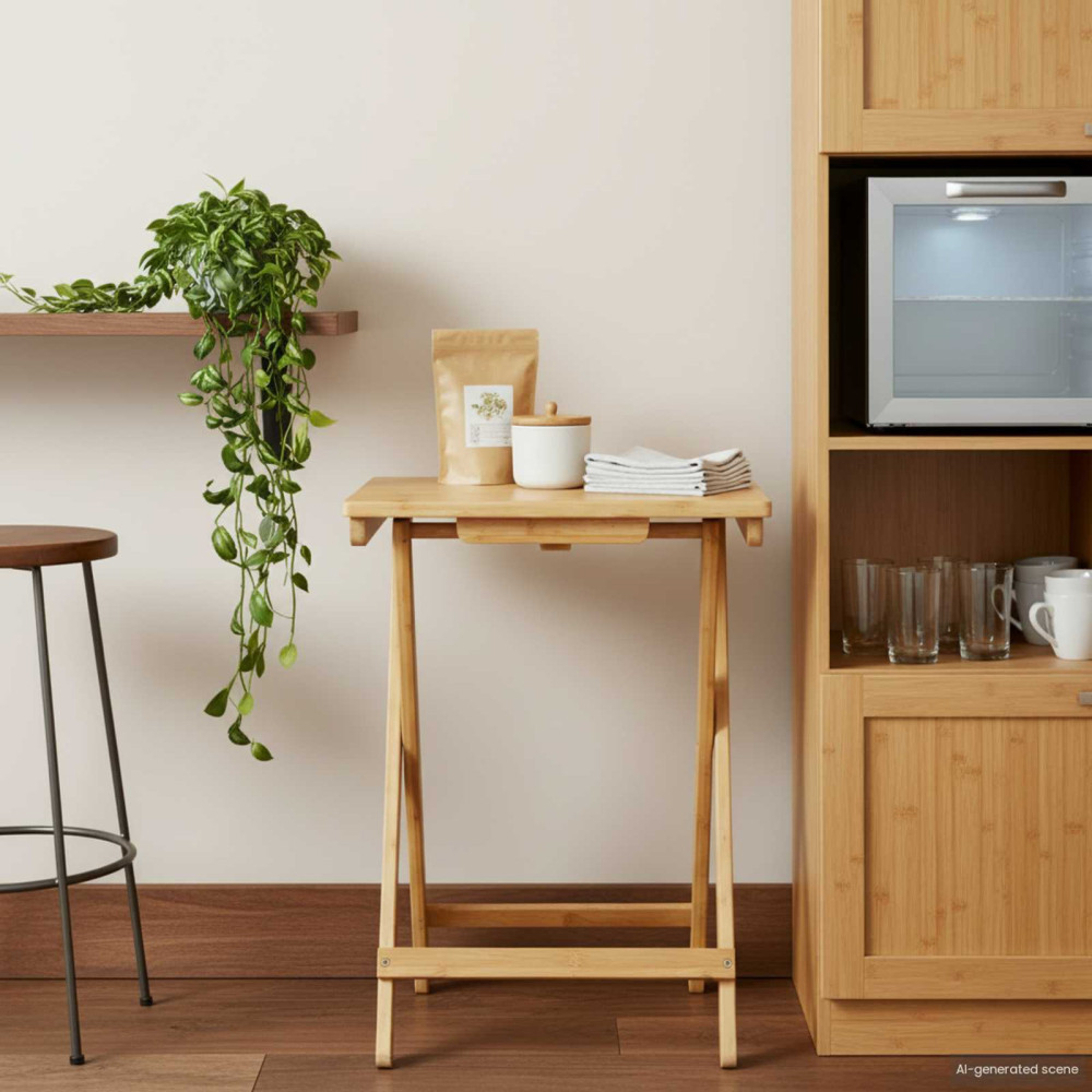 Produktbild för Köksbord Naturfärg 40 x 30 x 53,5 cm Bambus
