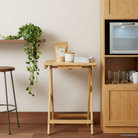 Produktbild för Köksbord Naturfärg 40 x 30 x 53,5 cm Bambus