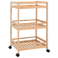 Produktbild för Köksvagn med hjul Naturfärg 46 x 38 x 76 cm Bambus