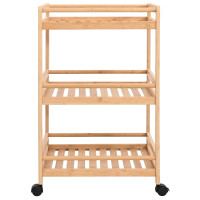 Produktbild för Köksvagn med hjul Naturfärg 46 x 38 x 76 cm Bambus