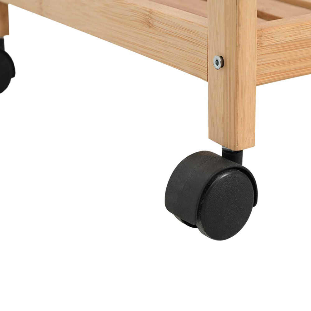 Produktbild för Köksvagn med hjul Naturfärg 46 x 38 x 76 cm Bambus