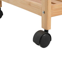 Produktbild för Köksvagn med hjul Naturfärg 46 x 38 x 76 cm Bambus