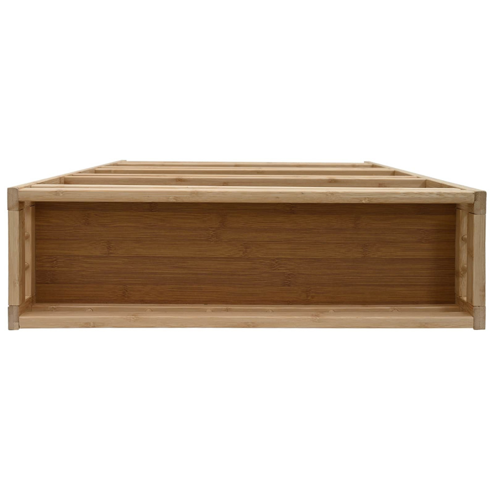 Produktbild för Köksvagn med hjul Naturfärg 60 x 18 x 97 cm Bambus
