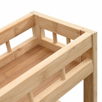 Produktbild för Köksvagn med hjul Naturfärg 60 x 18 x 97 cm Bambus