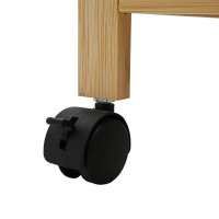 Produktbild för Köksvagn med hjul Naturfärg 60 x 18 x 97 cm Bambus