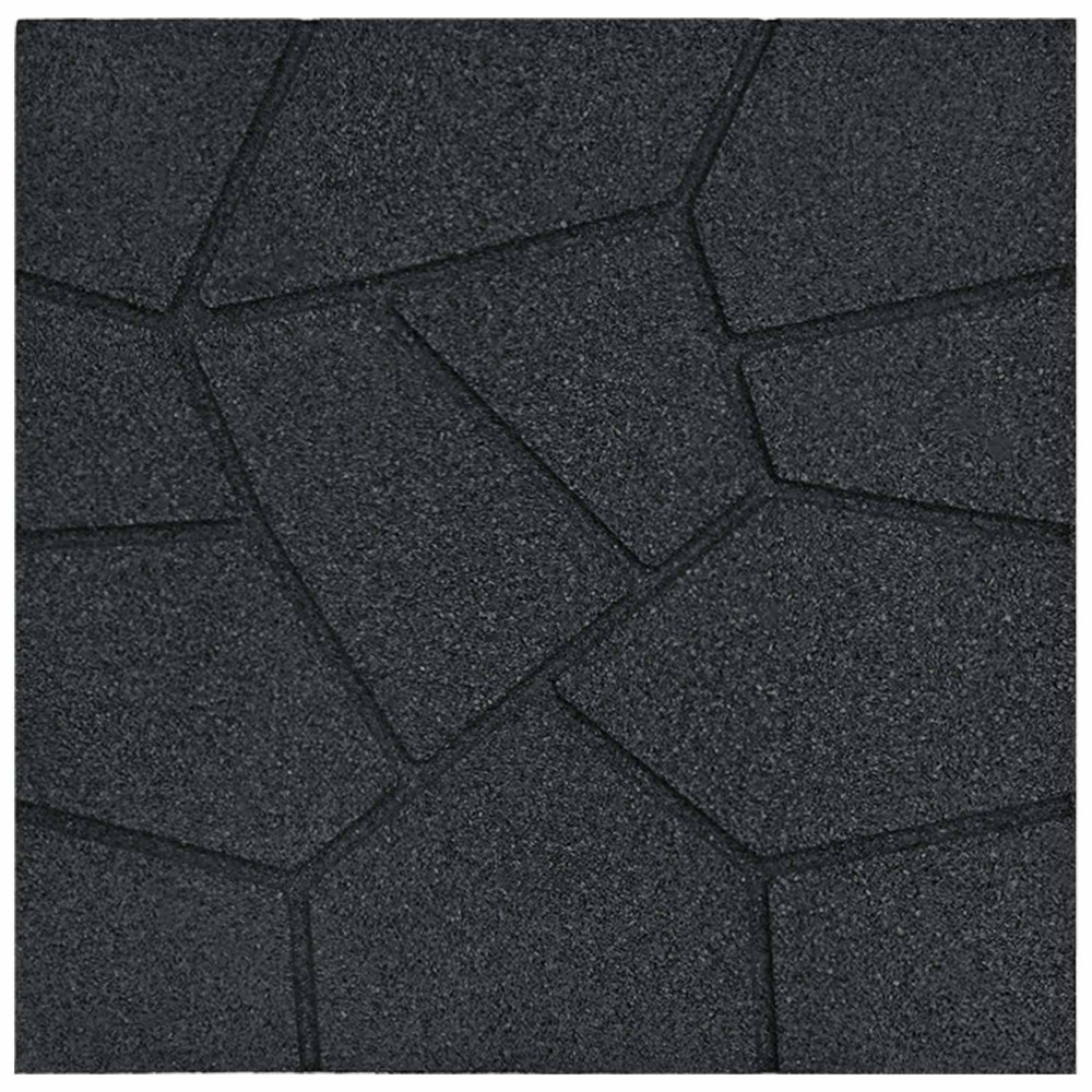 Produktbild för Stepping Stone 6 pcs Svart 40,5 x 40,5 x 2 cm Gummi