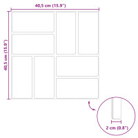 Produktbild för Stepping Stone 6 pcs Svart 40,5 x 40,5 x 2 cm Gummi