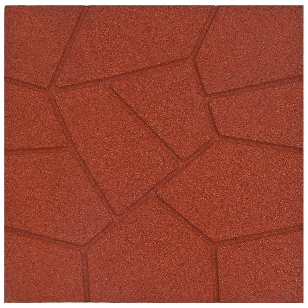Produktbild för Stepping Stone 6 pcs Röd 40,5 x 40,5 x 2 cm Gummi