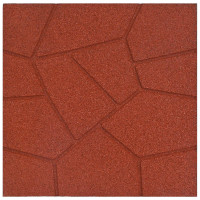 Produktbild för Stepping Stone 6 pcs Röd 40,5 x 40,5 x 2 cm Gummi