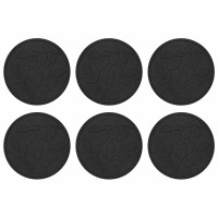 Produktbild för Stepping Stone 6 pcs Svart Ø 44 x 2 cm Gummi