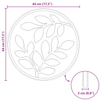 Produktbild för Stepping Stone 6 pcs Svart Ø 44 x 2 cm Gummi