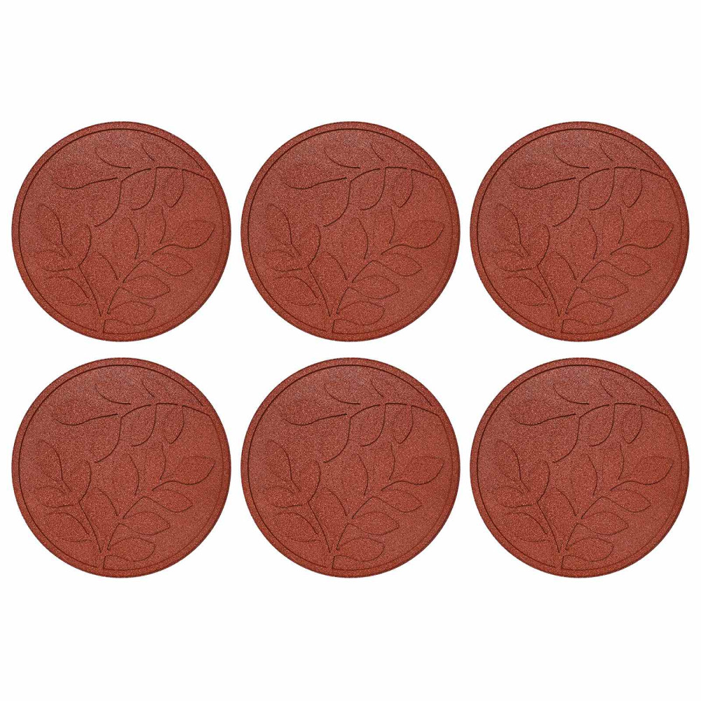 Produktbild för Stepping Stone 6 pcs Röd Ø 44 x 2 cm Gummi