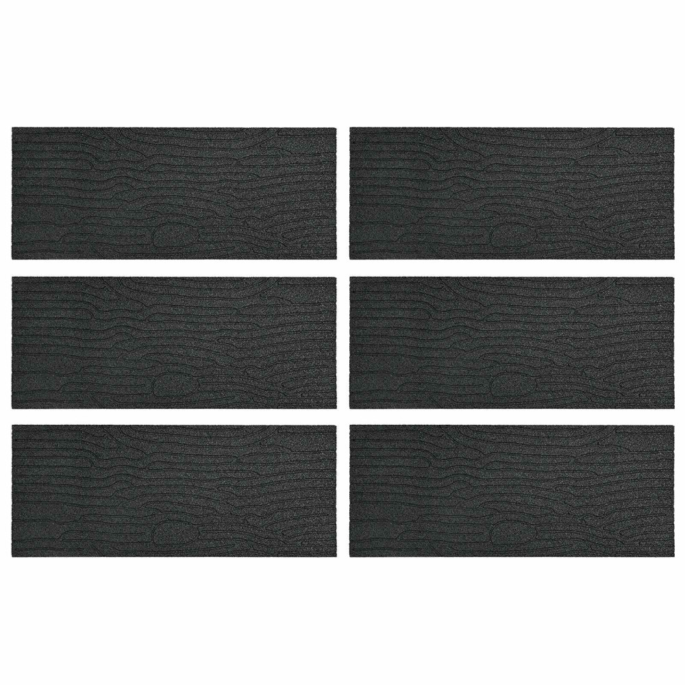 Produktbild för Stepping Stone 6 pcs Svart 60,5 x 25 x 2 cm Gummi