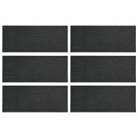 Produktbild för Stepping Stone 6 pcs Svart 60,5 x 25 x 2 cm Gummi