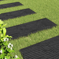 Produktbild för Stepping Stone 6 pcs Svart 60,5 x 25 x 2 cm Gummi