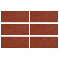Produktbild för Stepping Stone 6 pcs Röd 60,5 x 25 x 2 cm Gummi