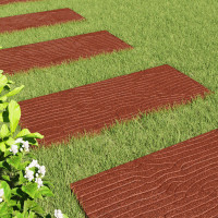 Produktbild för Stepping Stone 6 pcs Röd 60,5 x 25 x 2 cm Gummi