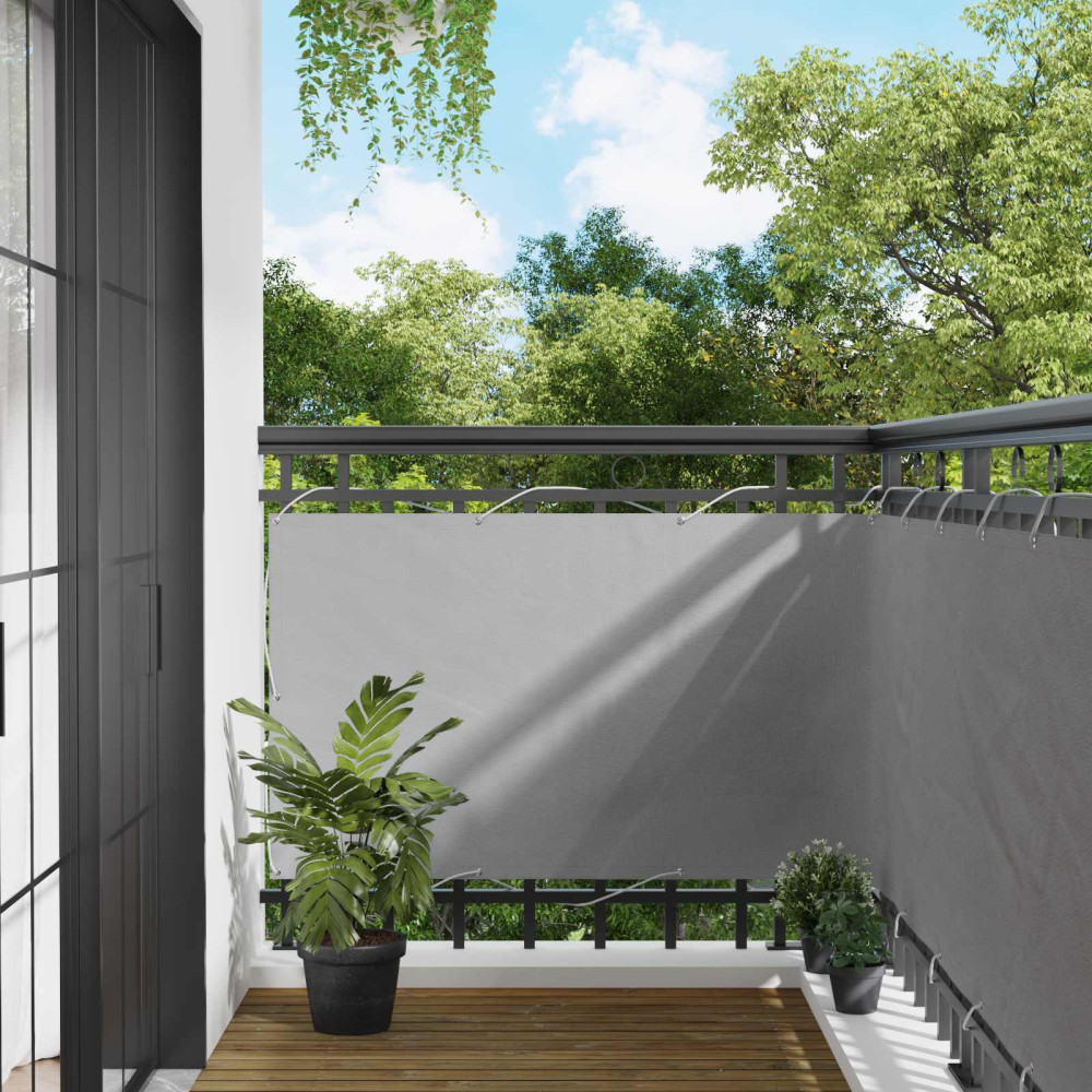 Produktbild för Balkong Skärm Ljusgrå 100 x 400 cm Oxford Tyg