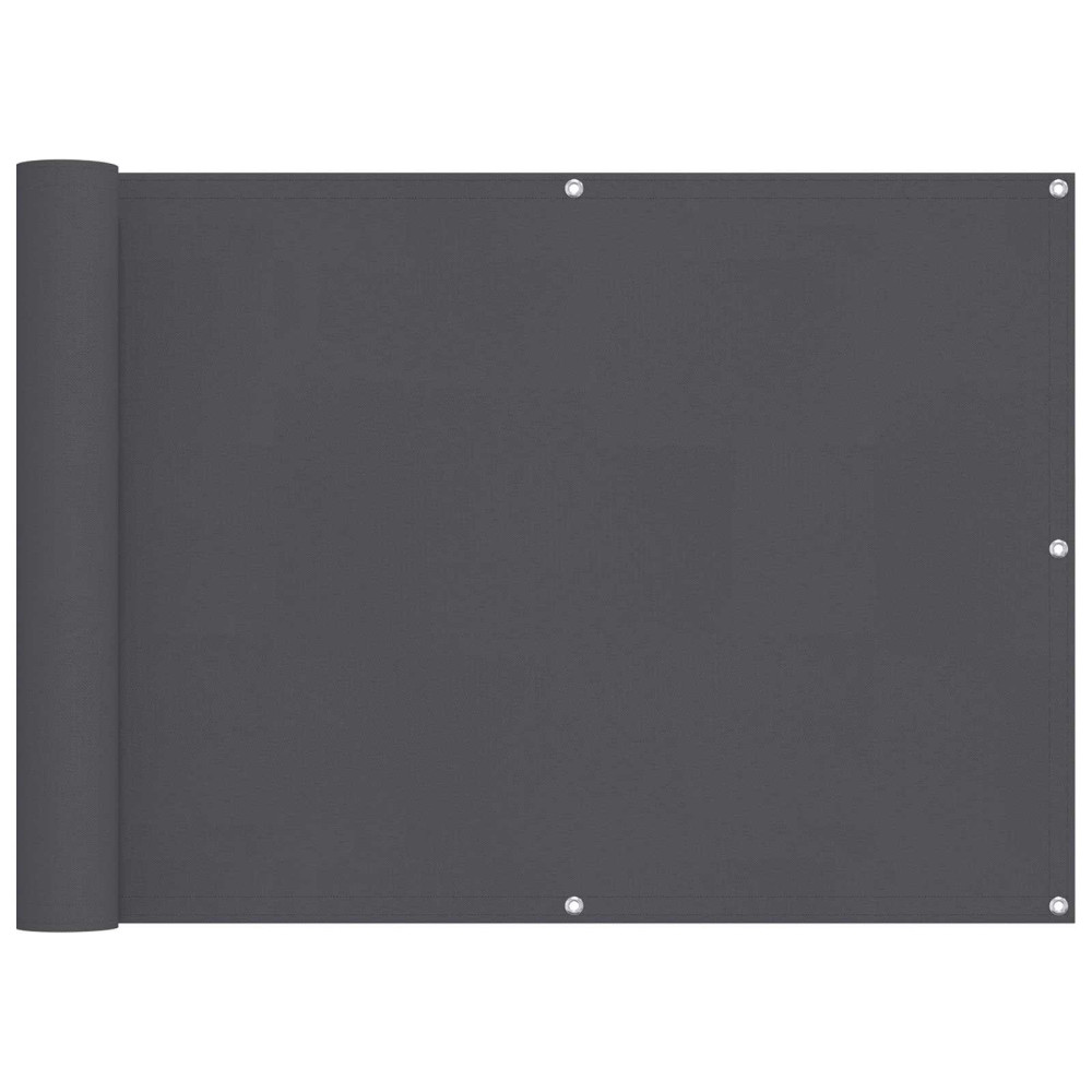 Produktbild för Balkong Skärm Antracit 75 x 200 cm PU-belagt oxford alu
