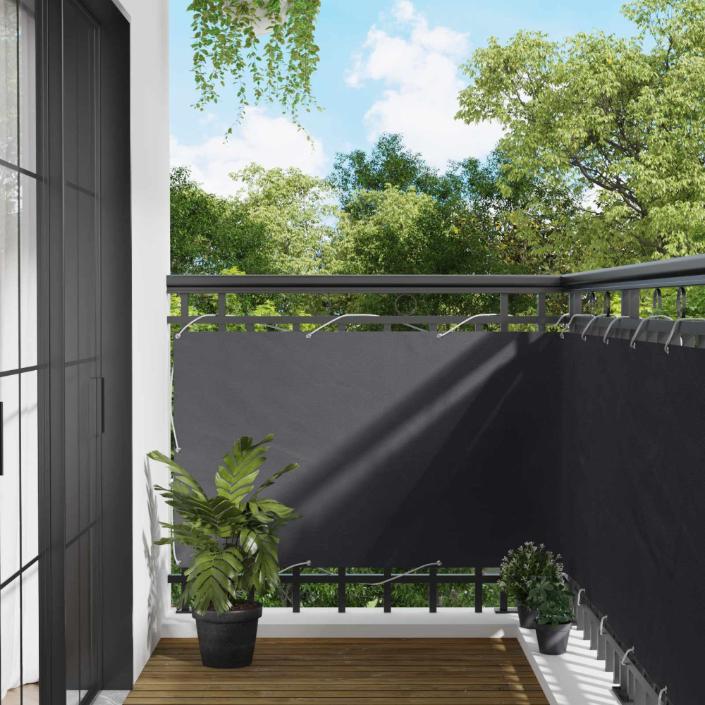 Produktbild för Balkong Skärm Antracit 100 x 300 cm Oxford Tyg