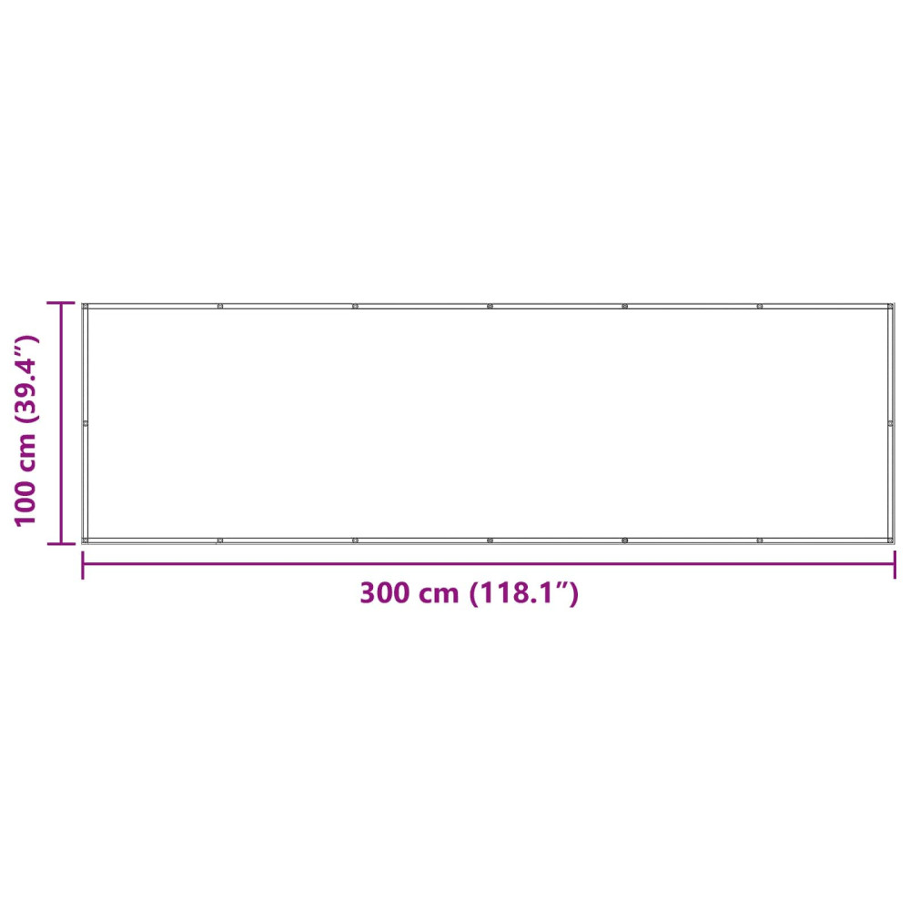 Produktbild för Balkong Skärm Antracit 100 x 300 cm Oxford Tyg