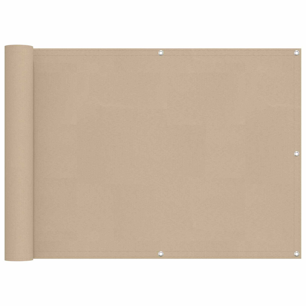 Produktbild för Balkong Skärm Beige 75 x 200 cm PU-belagt oxford alu